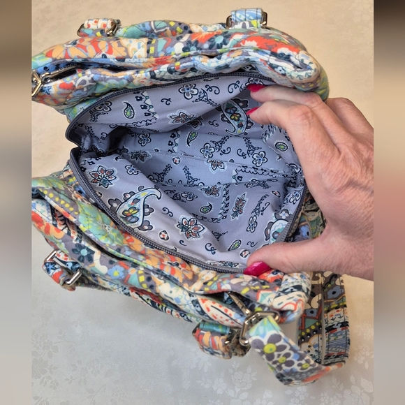 Vera Bradley SET Citrus Paisley Floral Crossbody Bag & Large Wallet - Picture 4 of 11